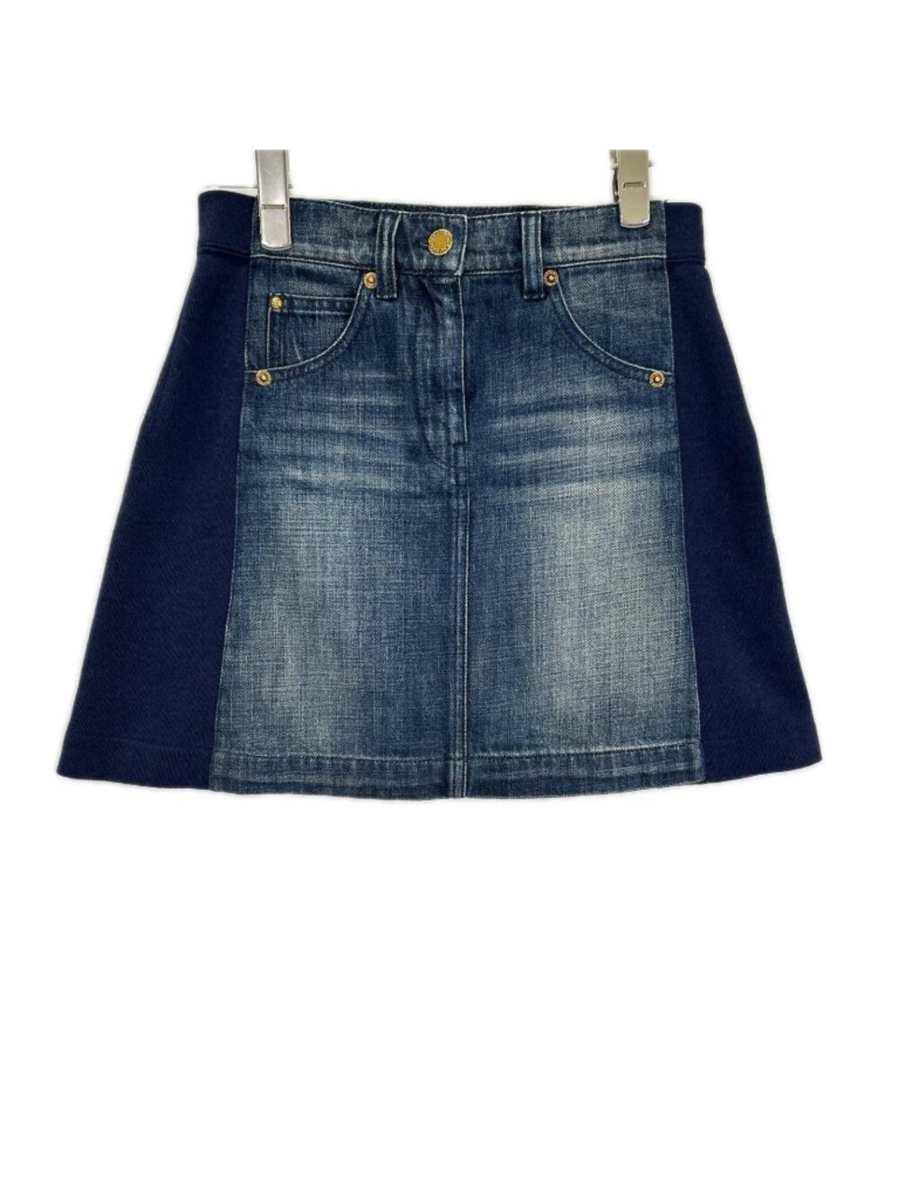 Louis Vuitton Sweatshirt Docking Denim Skirt XS